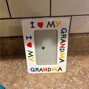 Colorful 'I Love My Grandma' Photo Frame